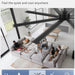 96 in. Huge Ceiling Fan, Industrial Ceiling Fans with Lights, Reversible Ceiling Fan with Remote for Patio Garage Porch, Black Outdoor Ceiling Fan-2-ErisView