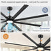 96 in. Huge Ceiling Fan, Industrial Ceiling Fans with Lights, Reversible Ceiling Fan with Remote for Patio Garage Porch, Black Outdoor Ceiling Fan-4-ErisView