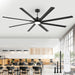 96 in. Huge Ceiling Fan, Industrial Ceiling Fans with Lights, Reversible Ceiling Fan with Remote for Patio Garage Porch, Black Outdoor Ceiling Fan-1-ErisView
