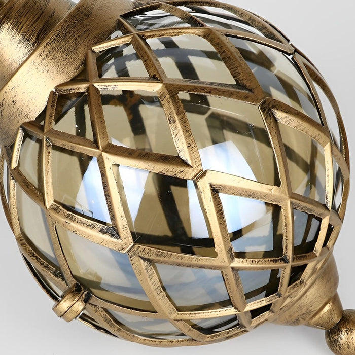 Waterproof Glass Ball Retro European Style Outdoor Chandelier