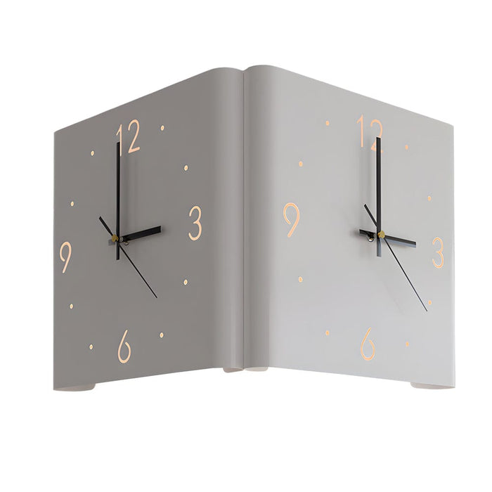 Mute USB Motion Sensor LED Foldable Double Sided Corner Wall Clock