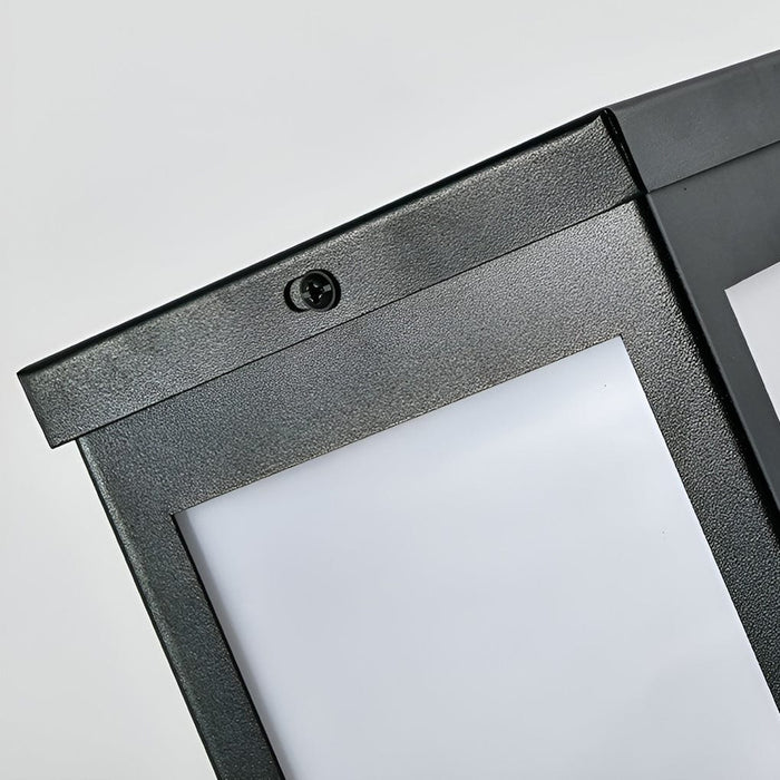 Square Waterproof LED Modern Solar Outdoor Path Lights Post Lights
