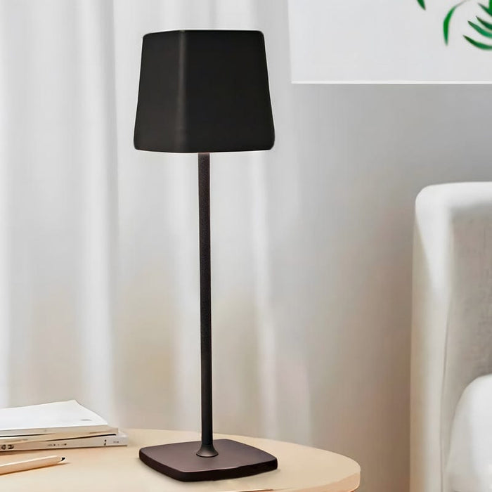 Square Portable Type C Rechargeable Integrated LED Table Lamp Touch-dimming Reading Light