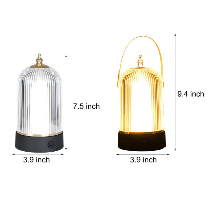 Portable Acrylic Cage Table Lamp LED Warm Desk Lantern