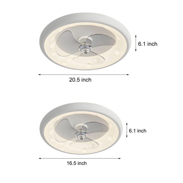 Remote Controlled Modern 4-Speed LED Ceiling Fan Lamp. 3 Blades