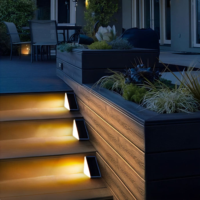 Triangular Intelligent Waterproof LED Solar Outdoor Step Lights