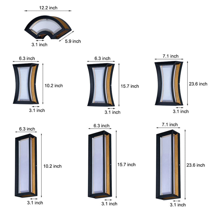 Minimalist Waterproof Creative Aluminum Modern Outdoor Wall Light
