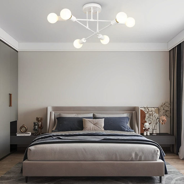 Elegant 6-Light Flush Mount Light- E26/E27. 22'' Dia