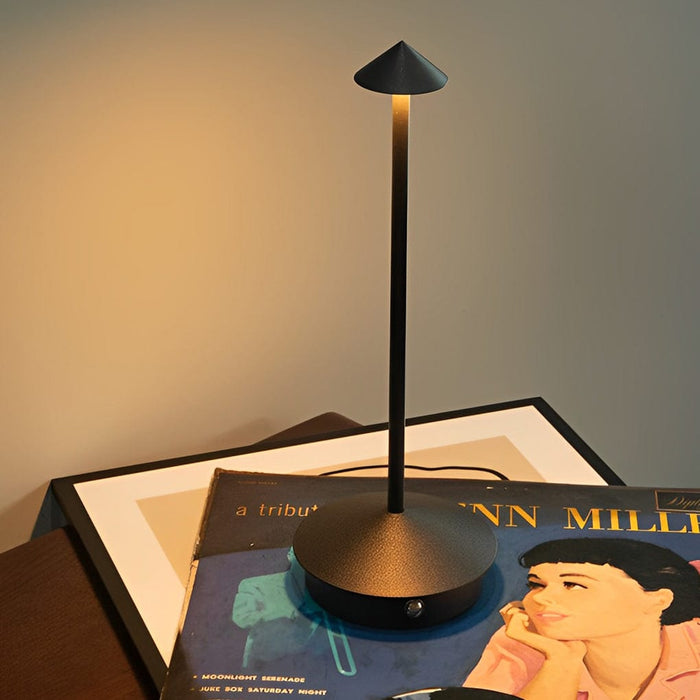 11.41 In. Portable USB Pina Table Lamp Touch Dimmable LED Cordless Night Light