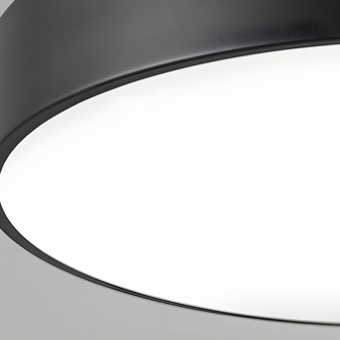 Round-panel LED Pendant Light for Commercial Spaces. Black/White