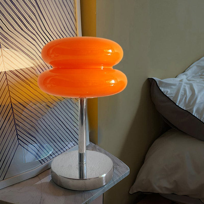 USB Thick Glass Burger Creative Warm Light Dimming Modern Table Lamp
