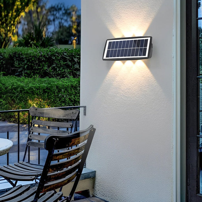 Rectangular Up and Down Lights LED Waterproof Black Modern Wall Lamp