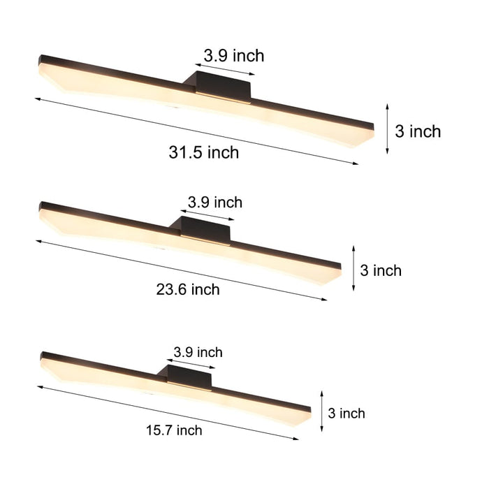 Modern Linear LED Vanity Light Bar for Bathroom - Matte Black/White