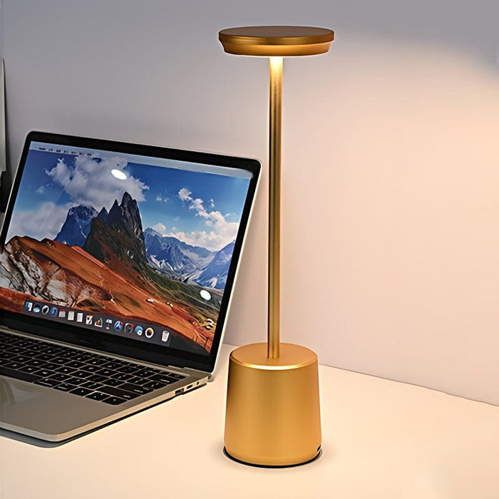 Aluminum  Integrated LED Cordless Rechargeable Portable Touch Table Lamp Built-in Battery Reading Light