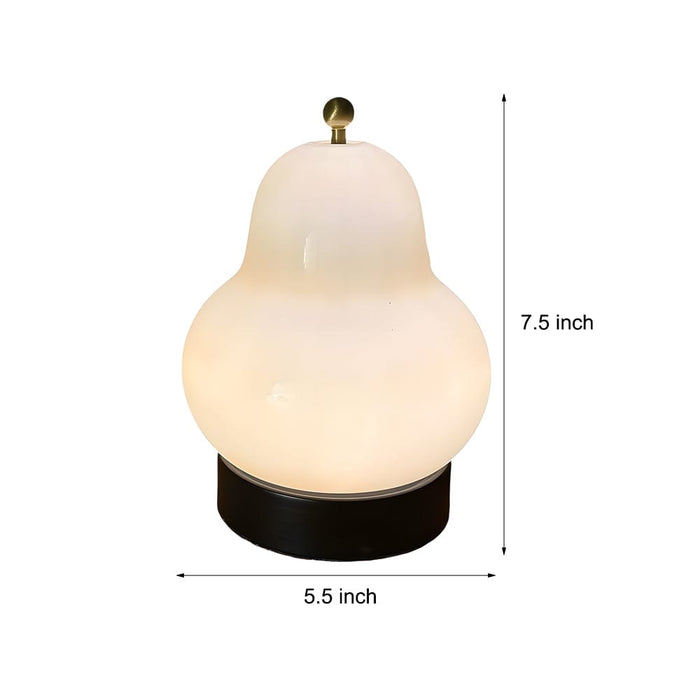Portable Glass Pear USB Dimmable LED Table Lamp with Touch Switch