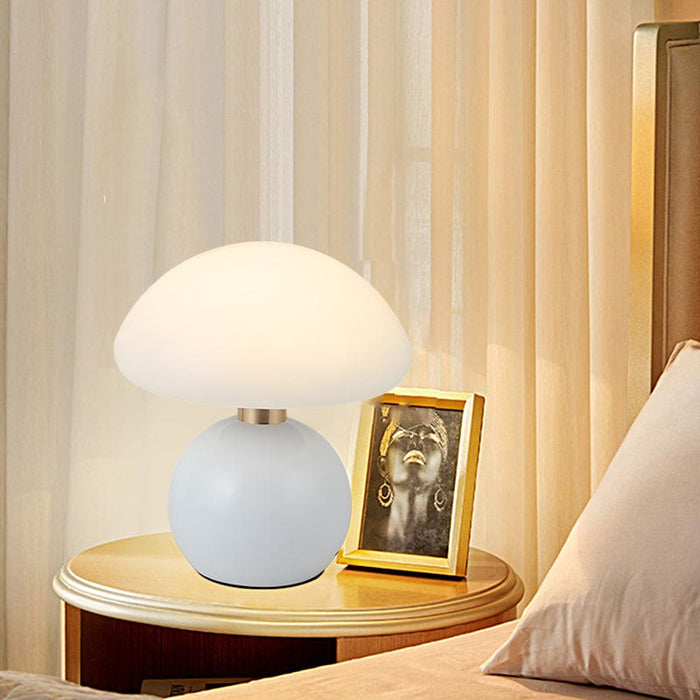 7.8'' Metal Cute Mushroom Kids' Table Lamp Touch Switch 3 Step Dimming LED Night Light