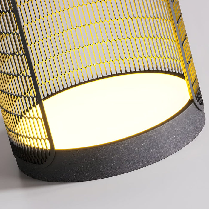 19'' LED Hardwired/Solar Powered Outdoor Floor Lamp Exterior Lantern