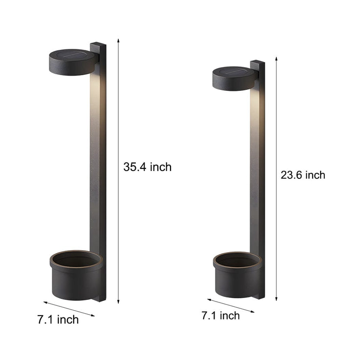Waterproof Decor LED Solar Wall Lights with Flowerpot Outdoor Wall Lamp