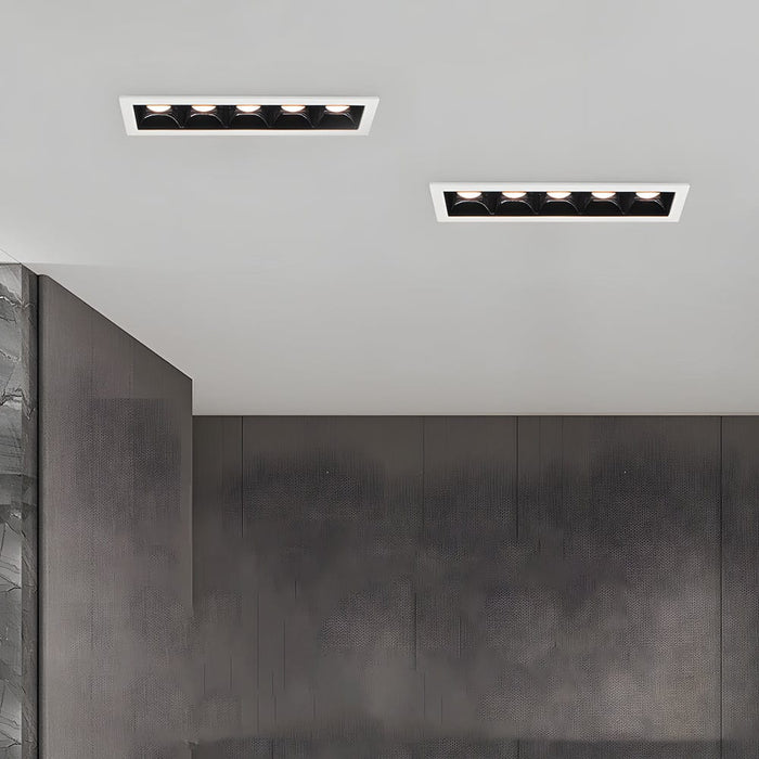 Modern LED Linear Recessed Ceiling Downlight. 1/2/5/10/15-Light