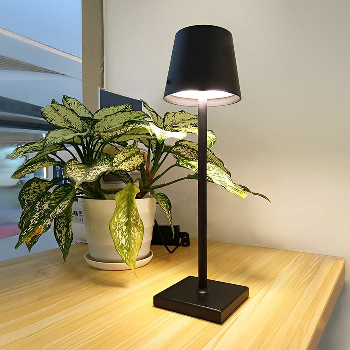 Aluminum Rechargeable Portable Touch-Control Table Lamp LED Stepless Dimming Desk Light