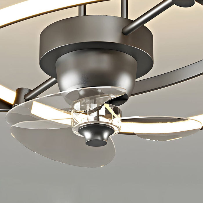 Modern 19.7-in LED Indoor Black and White Breeze Ceiling Fan with Light