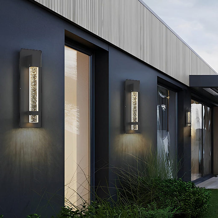 11.8 Inch Waterproof Light Control Bubbles Glass Outdoor Wall Light