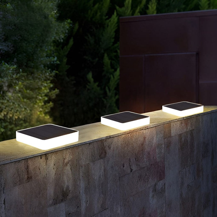 Round Square LED Waterproof Outdoor Solar Decking Lights Lawn Lights