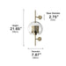 Dimmable Vintage Industrial Glass Globe LED Wall Sconces