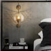 Dimmable Vintage Industrial Glass Globe LED Wall Sconces