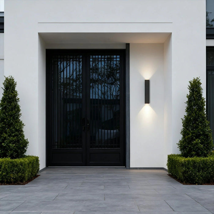 Dimmable Waterproof Outdoor Rectangular Up and Down Exterior Wall Lights