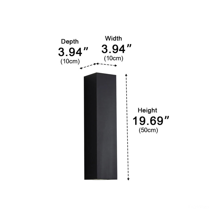 Dimmable Waterproof Outdoor Rectangular Up and Down Exterior Wall Lights