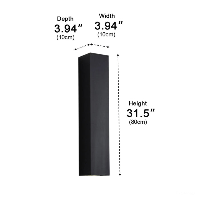 Dimmable Waterproof Outdoor Rectangular Up and Down Exterior Wall Lights