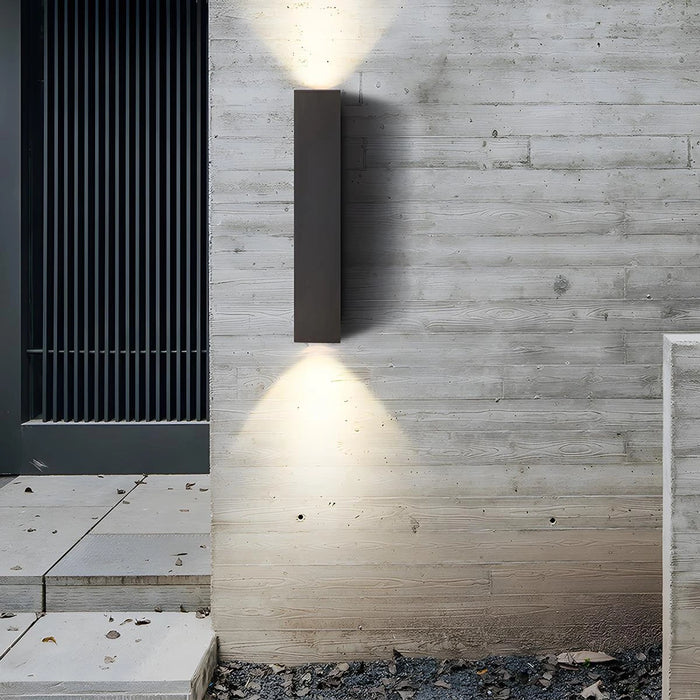 Dimmable Waterproof Outdoor Rectangular Up and Down Exterior Wall Lights