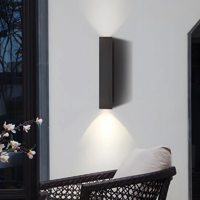 Dimmable Waterproof Outdoor Rectangular Up and Down Exterior Wall Lights