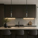 Modern Gray Cylindrical Crystal LED Pendant Light