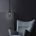 Modern Gray Cylindrical Crystal LED Pendant Light