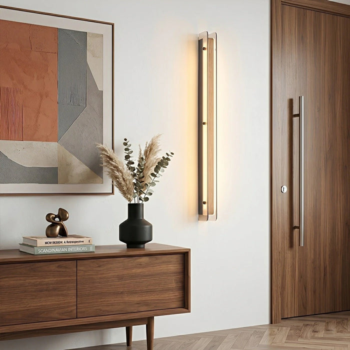 Modern Minimalist Slim Vertical LED Linear Wall Sconce