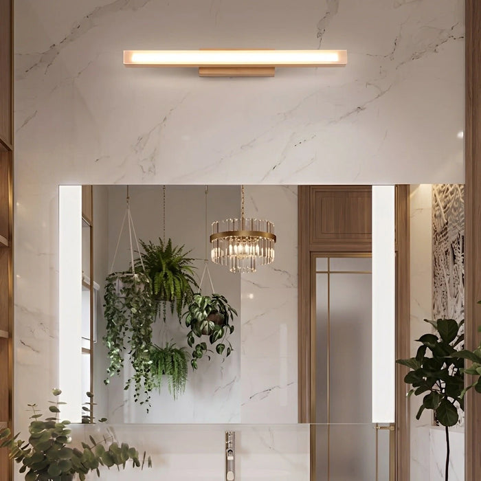 Modern Wood LED Vanity Light Minimalist Bathroom Mirror Wall Sconce