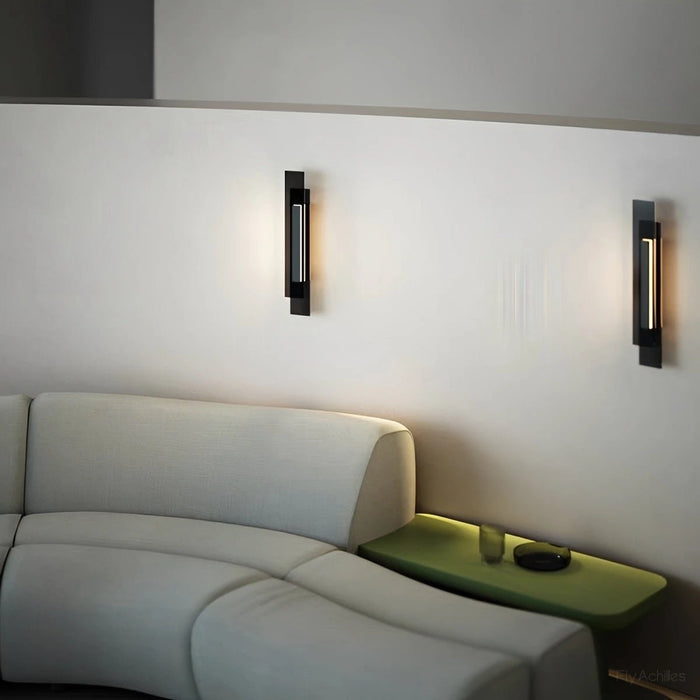 Modern Minimalist Linear Glass LED Wall Sconce