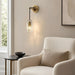 Modern Ribbed Crystal Wall Sconce