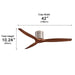 Modern Wing-inspired Wood 3-Blade DC Motor Reverse Ceiling Fan