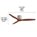 Modern Wing-inspired Wood 3-Blade DC Motor Reverse Ceiling Fan