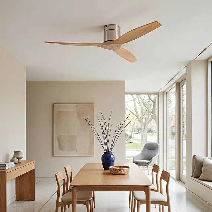 Modern Wing-inspired Wood 3-Blade DC Motor Reverse Ceiling Fan