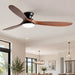 Modern Wood LED Ceiling Fan with Light Reversible DC Motor
