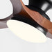 Modern Wood LED Ceiling Fan with Light Reversible DC Motor