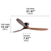 Modern Wood LED Ceiling Fan with Light Reversible DC Motor
