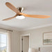 Modern Wood LED Ceiling Fan with Light Reversible DC Motor