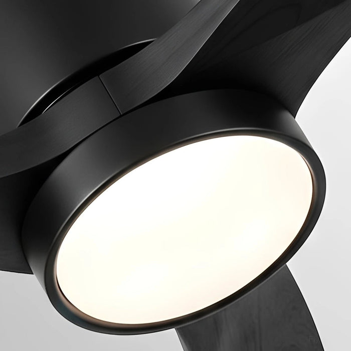 Modern Wood Ceiling Fan Light 6-Speed DC Motor Full-Spectrum