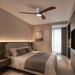 Modern Wood Ceiling Fan Light 6-Speed DC Motor Full-Spectrum