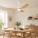 Vintage DC Motor Ceiling Fan with Light Full-Spectrum LED